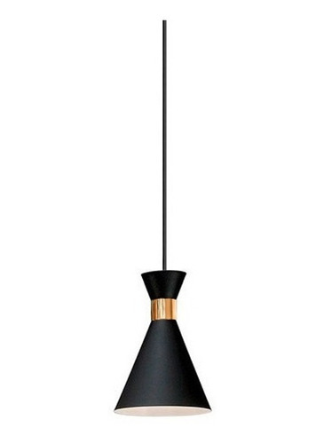 Lampara Colgante De Diseño Galina 1 Luz Negro/cobre Nk