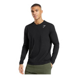 Gymshark Crest Long Sleeve T-shirt - Black