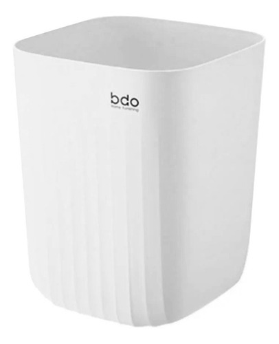 Cesto Tacho Basura Plástico Resistente 28 Cm Blanco Residuos