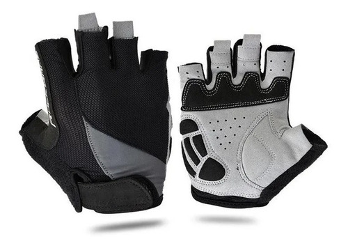 Guantes Ciclismo Gel Dedo Corto Negro Gym Gimnasio Rocabike