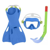 Set Natacion Infantil Snorkel Mascara Patas Rana Kit Bestway