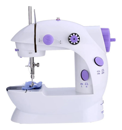 Máquina De Coser Recta Mini Blanca Y Violeta Accesorios Mini