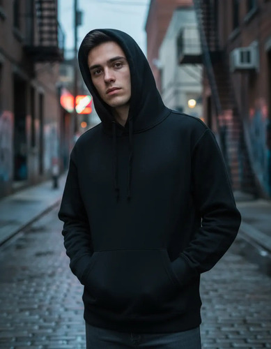 Sudadera Hoodie Basica Casual De Moda Con Capucha Hombre01