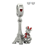 Charm,dije Pandora Minnie Torre Eiffel Plata925  Original 