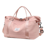 Bolsa Transversal Feminino Masculino Viagem Academia Fitness Cor Rosa Liso