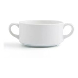 6 Tazas Consomé + 6 Platillos Cerámica Porcelana- 280ml 45