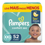 Fralda Pampers Confort Sec Xxg 52 Un