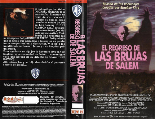 El Regreso De Las Brujas De Salem Vhs Stephen King Terror