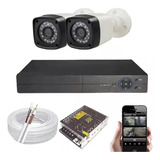 Kit Vigilância Residencial 2 Câmeras Ahd 1.3mp Dvr 4ch P2p 