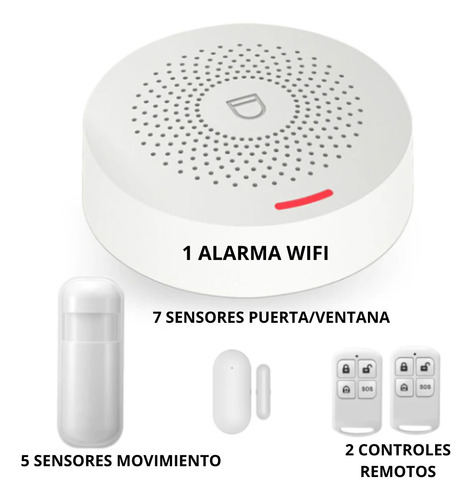 Kit Alarma Wifi Gsm Con Sirena Para Negocio Control Por App