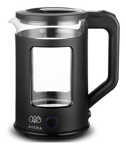 Avera Hervidor De Agua Tetera Electrico De Vidrio 1.8 L Te01 Color Negro