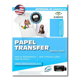 Papel Transfer Para Impresora Inkjet X 25 Hojas Carta 