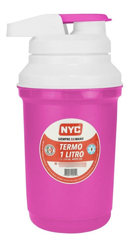 Termo 1 Litro Nyc  1/4 Gal Rosa