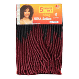 Extensão De Cabelo Cacheado Nina Softex Cherey + Agulha Cor Ombre Vermelho T1/bug