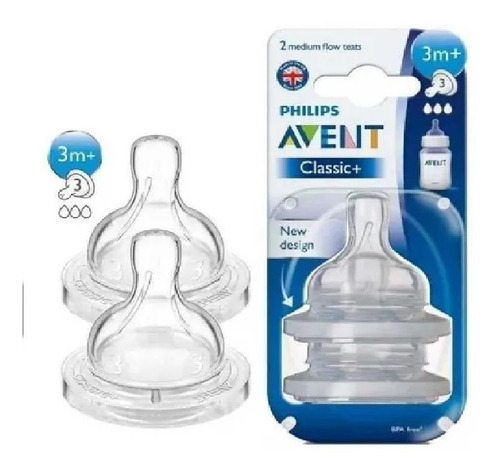 Tetinas Avent Classic +3 Meses Flujo Medio