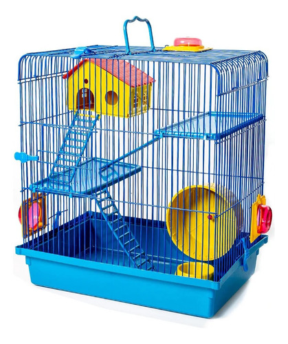 Gaiola De Hamster Super Luxo 3 Andares Jel Plast - Tetsu