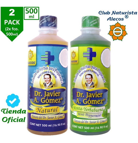 2 Pack- Tintura Del Dr. J. A Gómez De Alecos®, 500ml (2pzas)