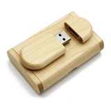 Pack 3 Memorias Usb 32 Gb De Madera Con Estuche De Madera