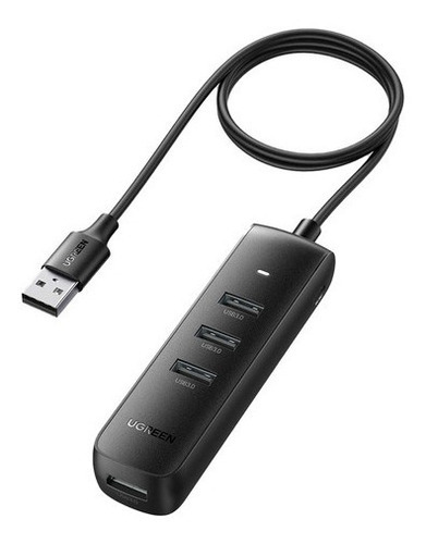 Hub Adaptador Ugreen Usb 3.0 Tipo A Macho 4 Em 1 1m Preto