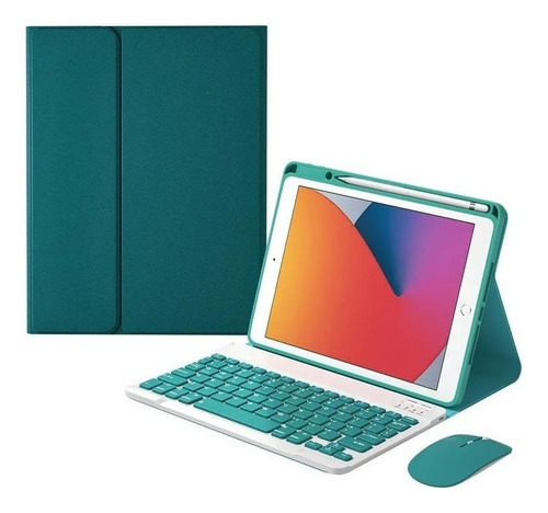 Funda Con Teclado Ratón Ñ Para iPad 10.2 9ª 8ª 7ª Generación