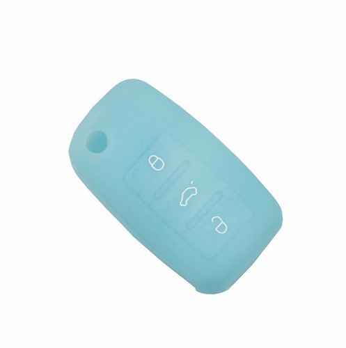 Funda Silicon Llave Vw Jetta Bora Polo Vento Golf Azul Aqua