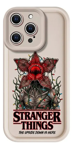 Funda iPhone 16 Pro Max Stranger Things Case Silicona Uso Rudo Diseño Artístico Estilo Único Para Fans