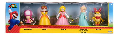 Figuras Princes Peach Rosalina Daisy Toadette & Wendy Koopa