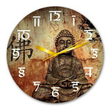 Reloj De Pared De Buda Gautama Meditación 30cm