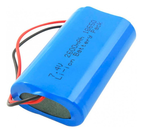 Bateria Para Parlante 7.4v Doble 18650 Con Cable Rs Mejia