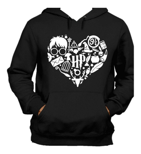 Buzo Harry Potter Logos Corazon Love Saco Capota 