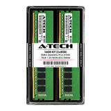 Memoria Ram 16gb A-tech Ddr4 2666mhz Kit (2 X 8gb) Pc4-21300 Non-ecc Unbuffered Dimm 288-pin 1rx8 1.2v Single Rank Compu