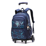 Mochila Escolar Grande Con Ruedas Carrito Impermeable P/niño