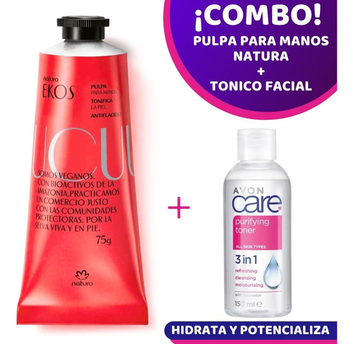 Pulpa Para Manos Ekos Natura Y Tónico Facial Avon Care