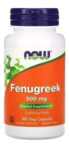 Fenugreek Feno Grego 500mg Now Foods 100 Caps Pronta Entrega