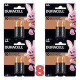 8x Pilhas Duracell Alcalina Pequena Aa 1,5v Com Nota Fiscal