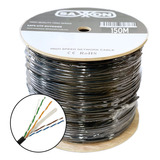 Cable Utp 100% Cobre Saxxon Cat6 Negro Exterior 150 M  Awg23