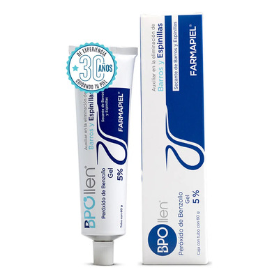 Gel Peroxido de Benzoilo 5% BPOllen 60g Elimina Acné y Puntos Negros Tratamiento Anti Acne Intensivo Seca Barros Granos y Espinillas Skincare Piel Mixta Farmapiel | MercadoLibre