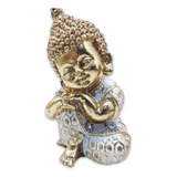 Baby Buda Da Sabedoria Buda Refletindo Brilhante Gold 9 Cm