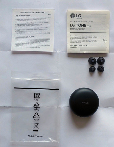 Audífonos Inalambricos Bluetooth LG Tone Free Hbs-fn4