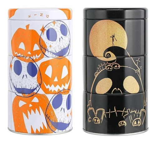 Cannister Contenedor Almacenamiento Metálic Jack Skellington