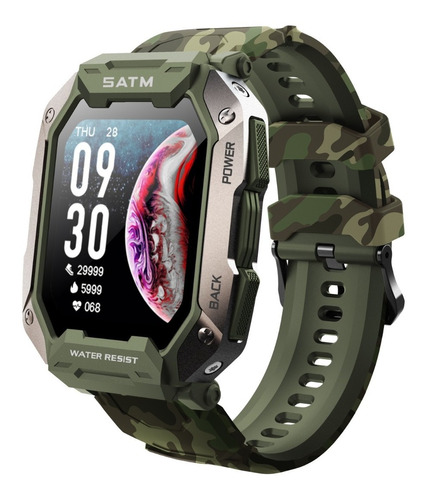 Smartwatch Reloj Inteligente Tank C20 Verde Militar 5 Atm