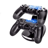 Base Carga Doble Soporte Para Joystick P4 Con Luz/ Cable Usb