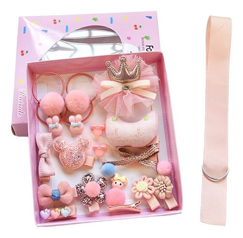 Set Pinches Y Colets Para Niñas Y Bebes Con Caja De Regalo