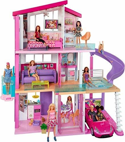 Casa De Muñecas Barbie Dreamhouse Con Piscina, Tobogan Y As