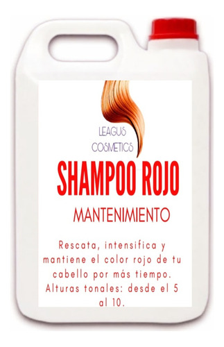 Shampoo Colores  Rojo Mantenimiento 5 Litros