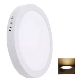 Foco Panel Led Plafon Sobrepuesto Redondo 6w Luz Calida