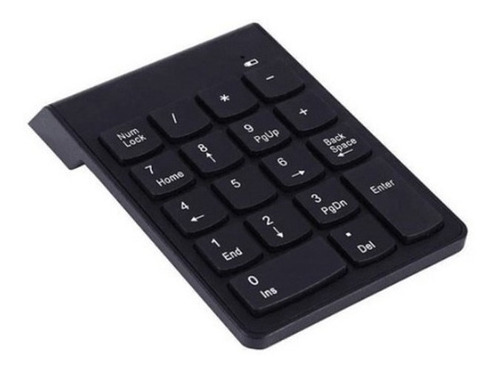 Teclado Mini Numérico Inalámbrico Usb 18 Teclas Notebook Pc Color Del Teclado Negro