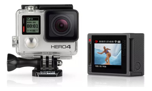 Câmera Gopro Hero4 Silver 4k Usado Na Caixa Original + Cabo 