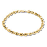 Pulso Pulsera Torzal Torsal Oro 10k Italy 21cm 4mm Color Dorado Diámetro 7 Cm Largo 21 Cm