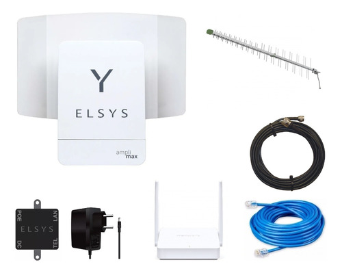 Kit Elsys Amplimax 4g + Roteador + Antena Externa